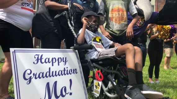 Baltimore Ravens and Orioles Help Cancer Patient Mo Gaba Celebrate Graduation